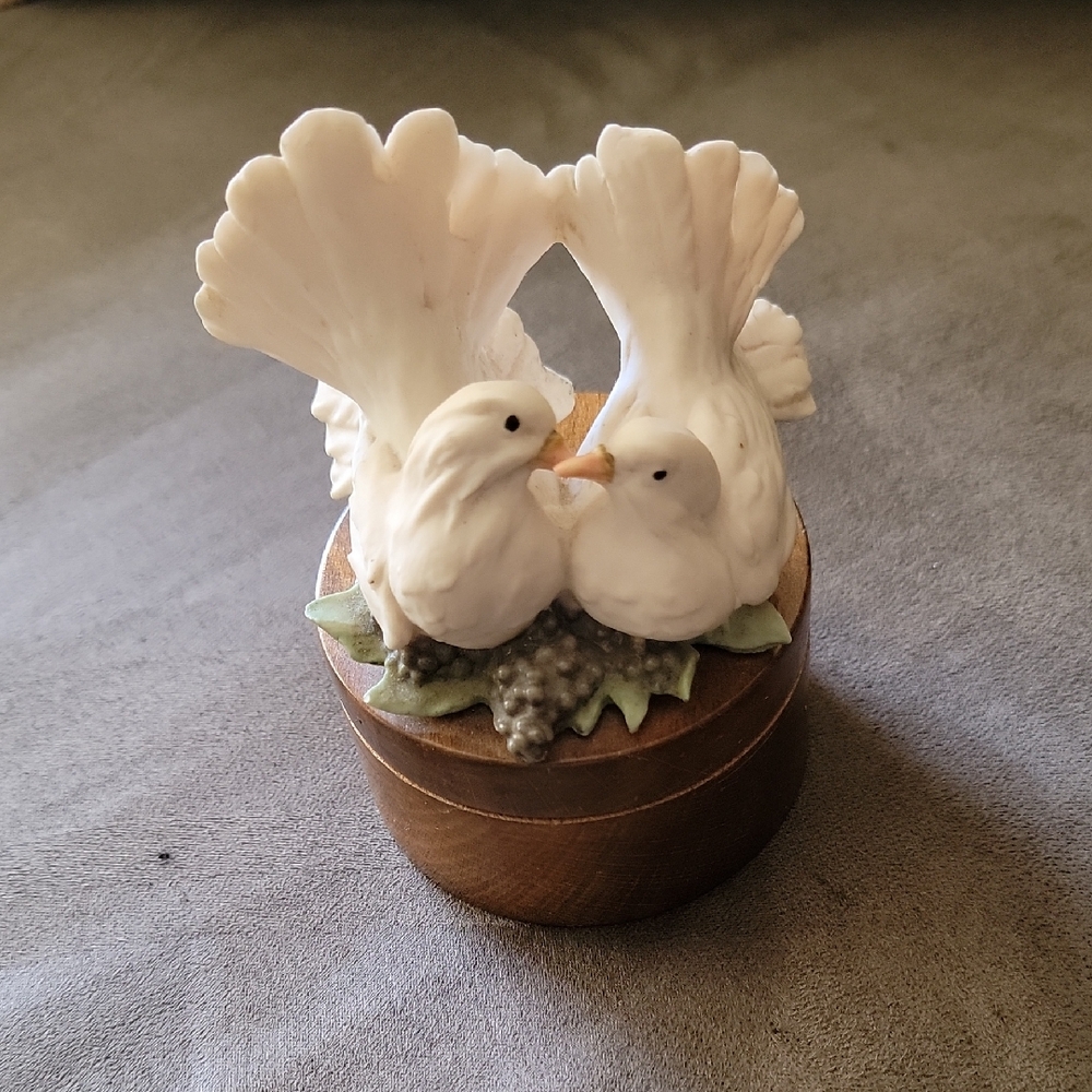 White Ceramic Dove Figurine